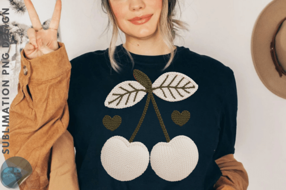 Download Faux Crochet Valentines Day Cherry PNG D - Premium Resources