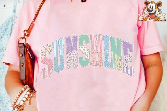 Download Sunshine Faux Embroidery Varsity PNG - Faux embroidery Collection