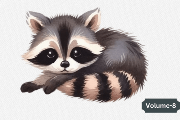 Download Cute Watercolor Raccoon Clipart PNG - Clipart png Collection