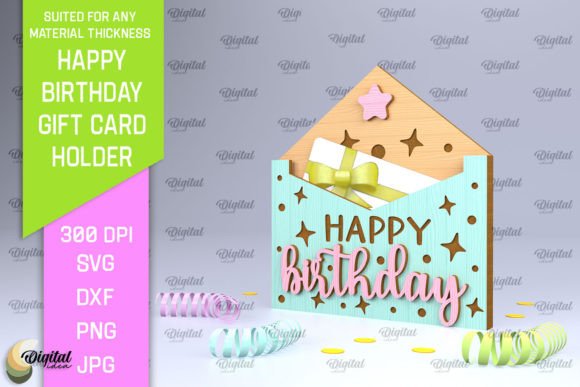 Download Birthday Gift Card Holder Laser Cut - Birthday Collection