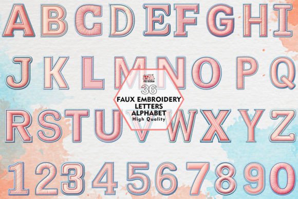 Download Faux Embroidery Letters Alphabet - Faux embroidery Collection