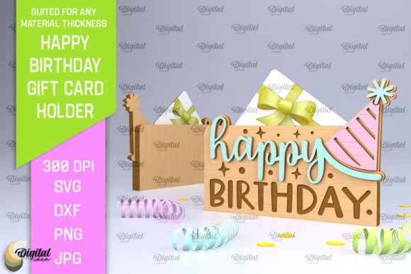 Download Birthday Gift Card Holder Laser Cut - Birthday Collection