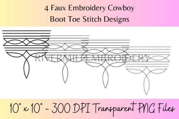 Download Faux Embroidery Cowboy Boot Toe Stitch - Faux embroidery Collection