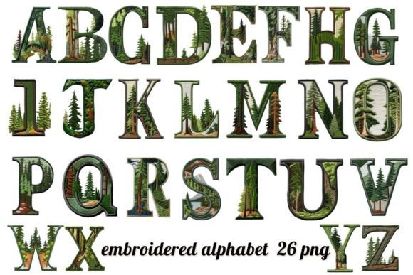Download Faux Embroidery Alphabet Set - Faux embroidery Collection