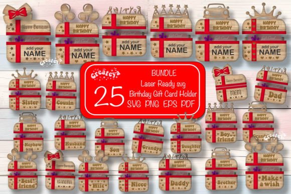 Download Birthday Gift Card Holder Bundle Laser - Birthday Collection