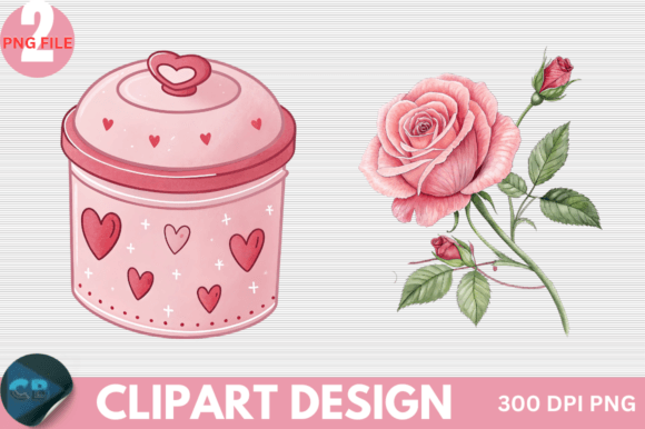 Download Retro Pink Valentine Clipart PNG - Clipart png Collection