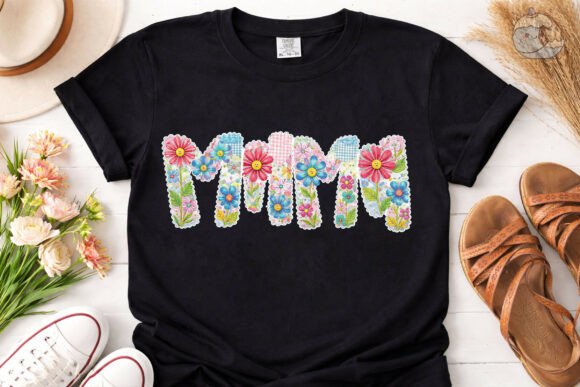 Download Mama Floral Faux Embroidery PNG Design - Premium Resources