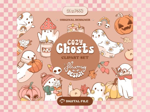 Download Cute Retro Ghost Clipart PNG Sublimation - Clipart png Collection