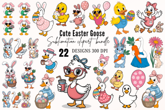 Download Cute Easter Goose Clipart PNG Designs Bu - Clipart png Collection