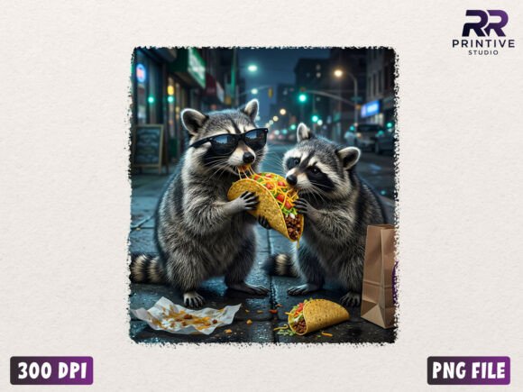 Download Funny Raccoons Taco Trendy PNG - Trendy png Collection